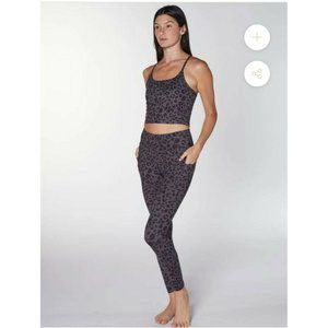 NWT X by Gottex Luxe Peach Skin Collection LEOPARD CAMI BRA AND HALEY LEGGING SM